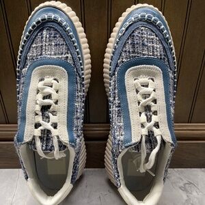DOLCE VITA ZINA FABRIC LEATHER SNEAKERS